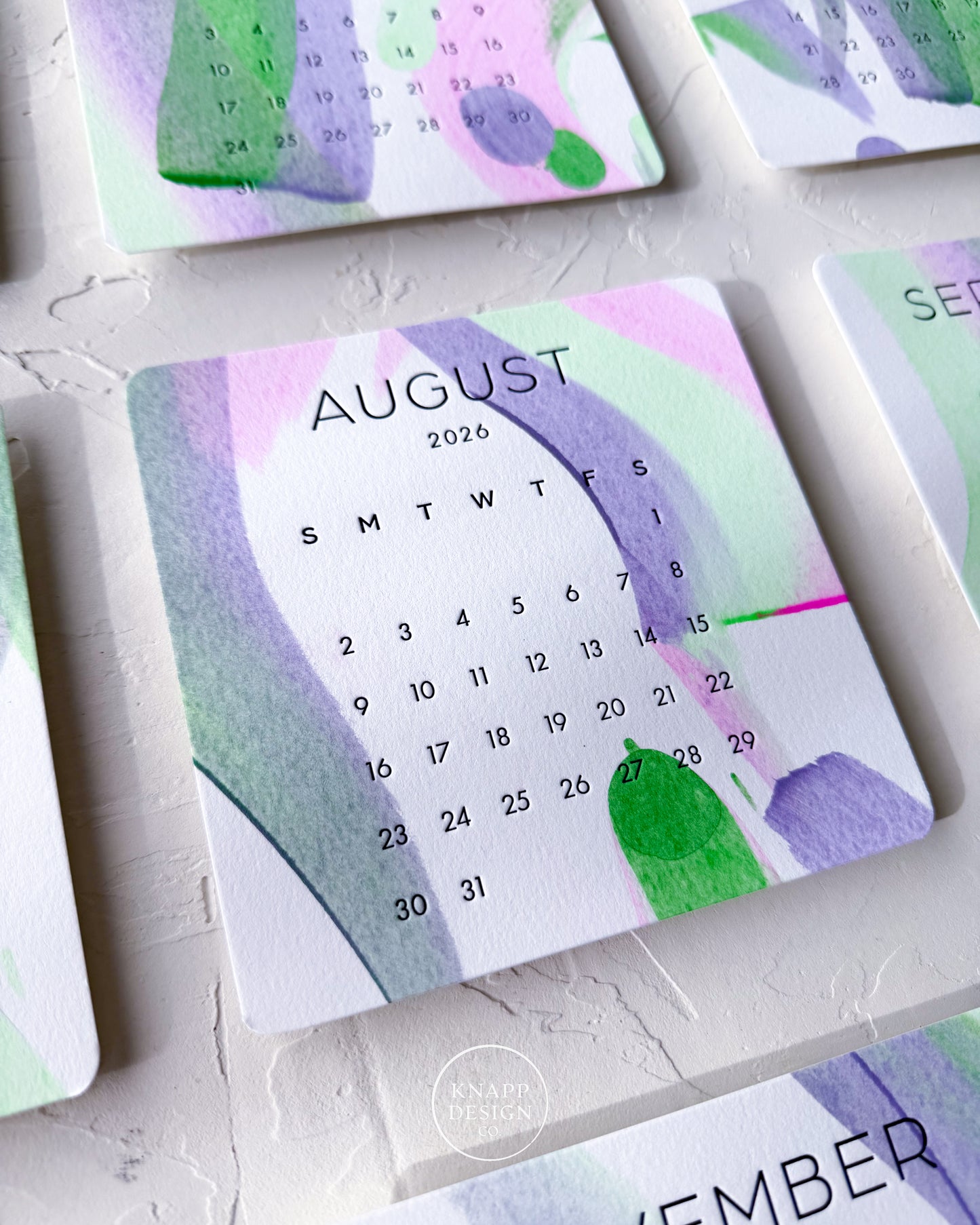 Hand-Painted 2026 Desk Calendar • 03