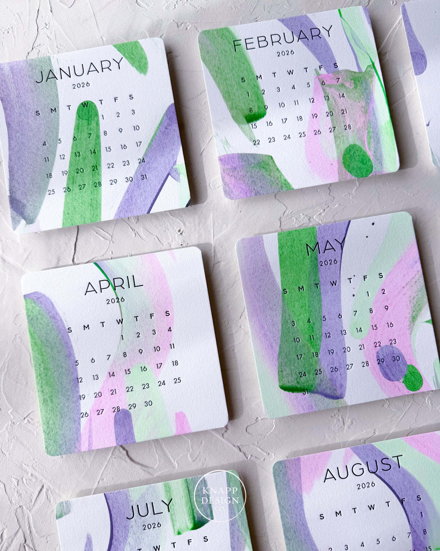 Hand-Painted 2026 Desk Calendar • 03