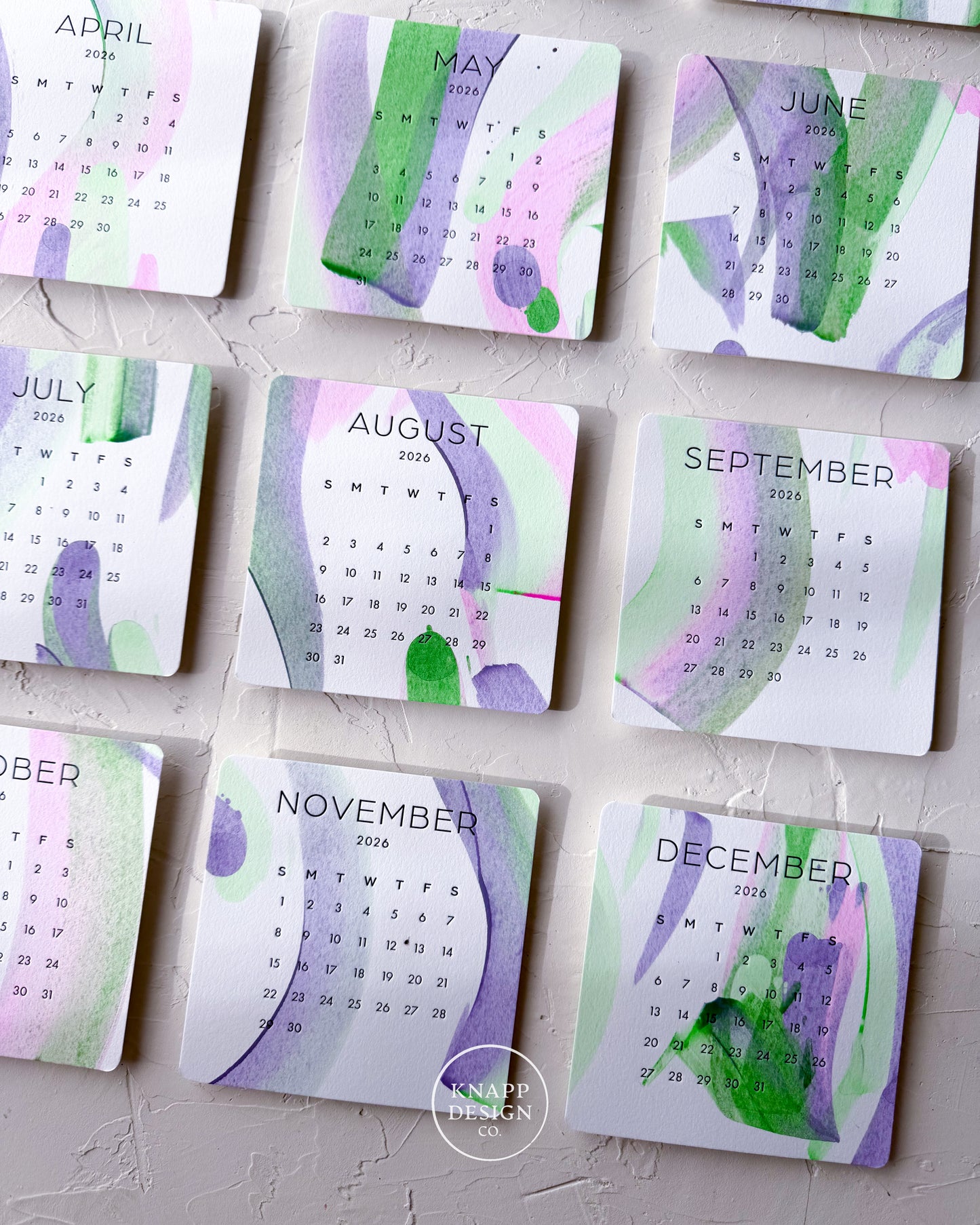 Hand-Painted 2026 Desk Calendar • 03