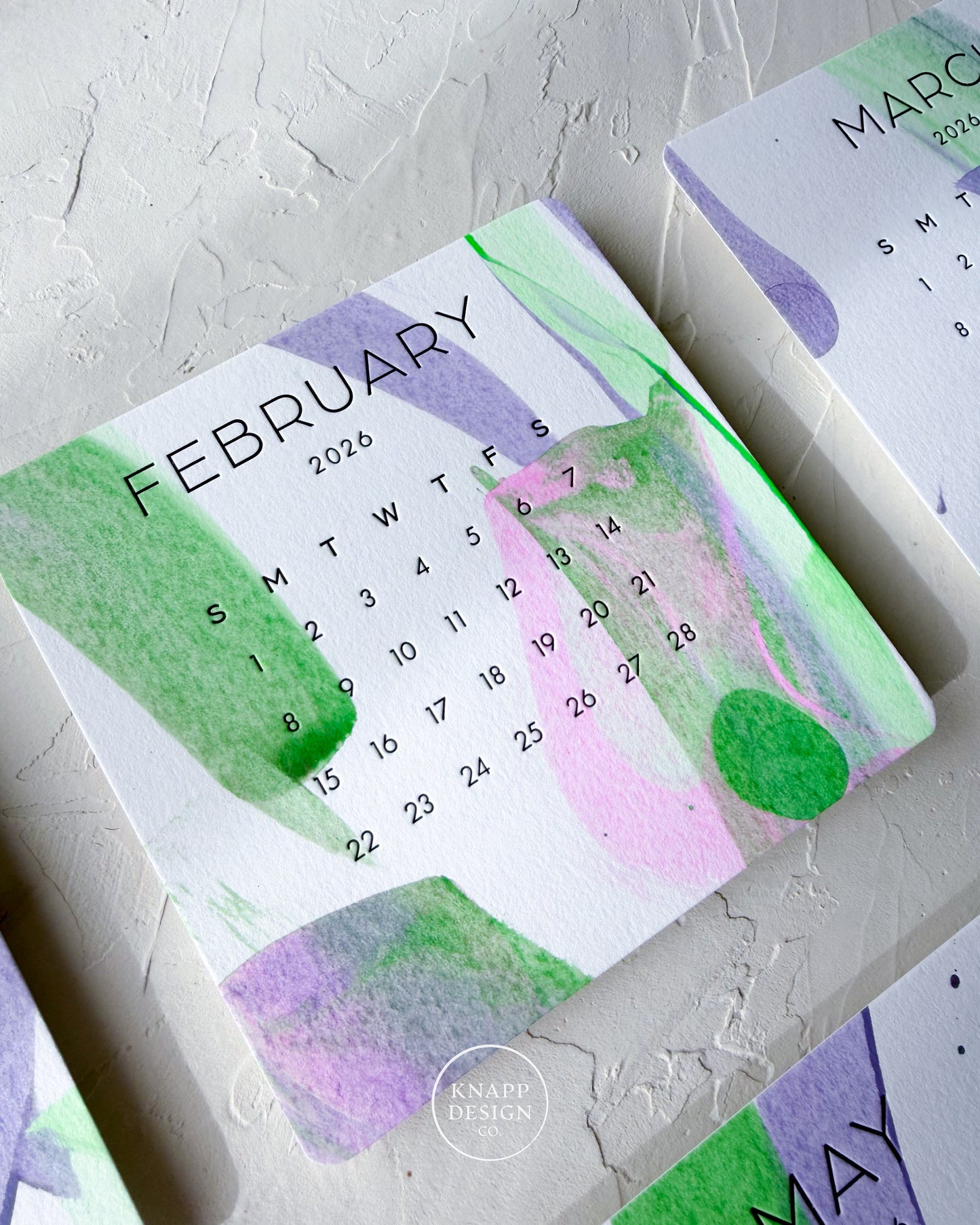 Hand-Painted 2026 Desk Calendar • 03