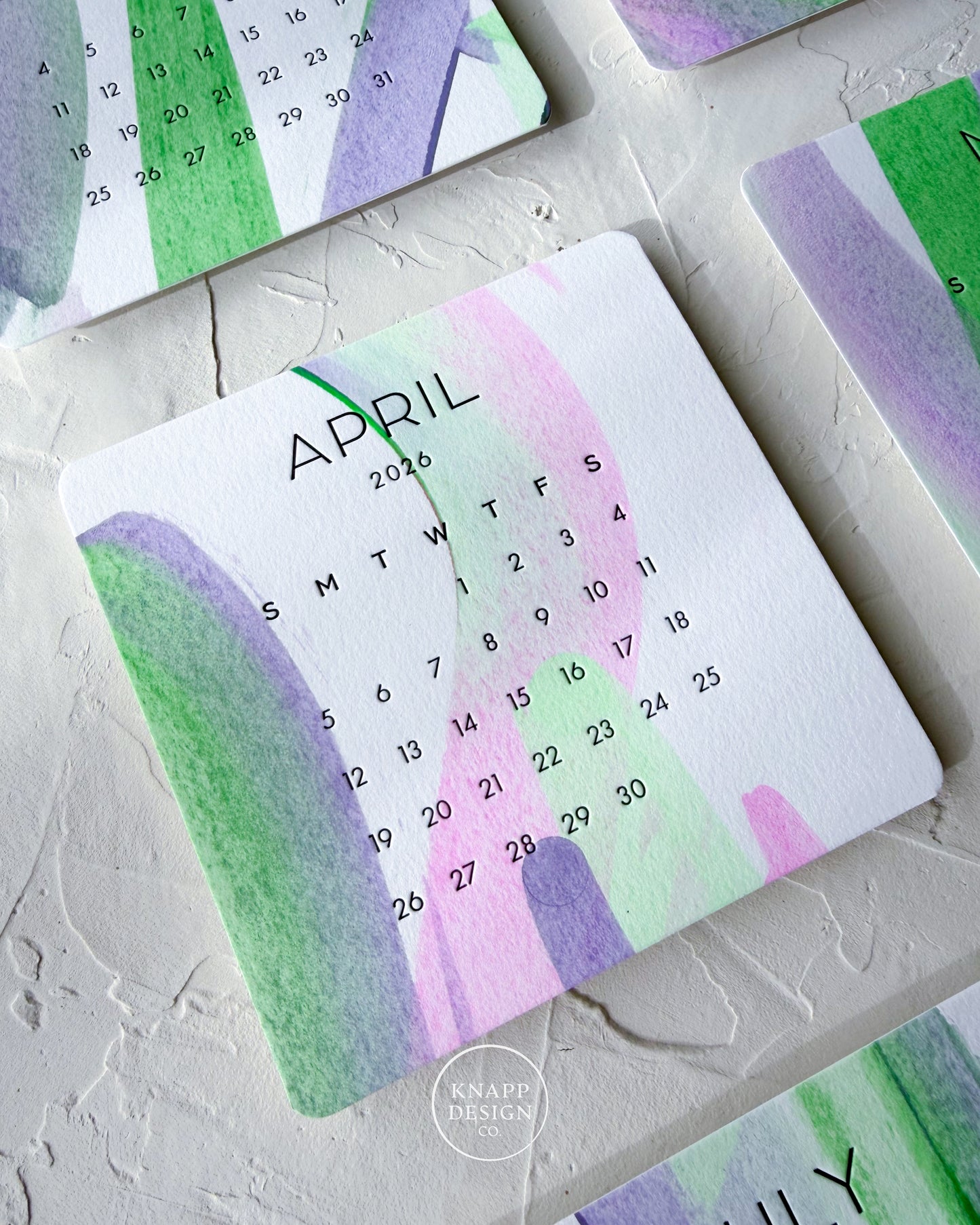 Hand-Painted 2026 Desk Calendar • 03