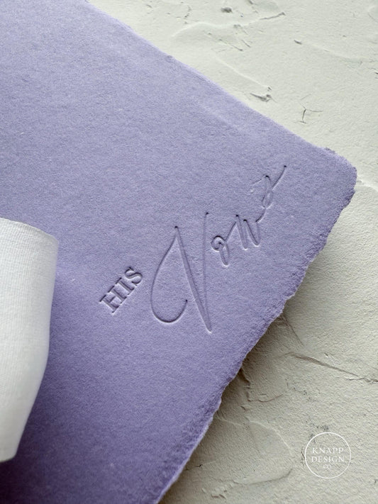 HIS Wedding Vow Book • Lavender