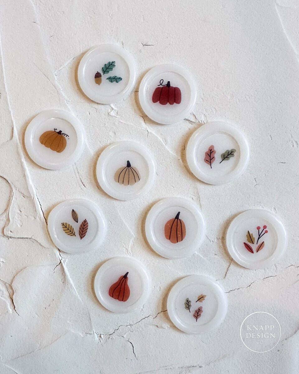 Fall MINI wax seal stickers - 10 pack