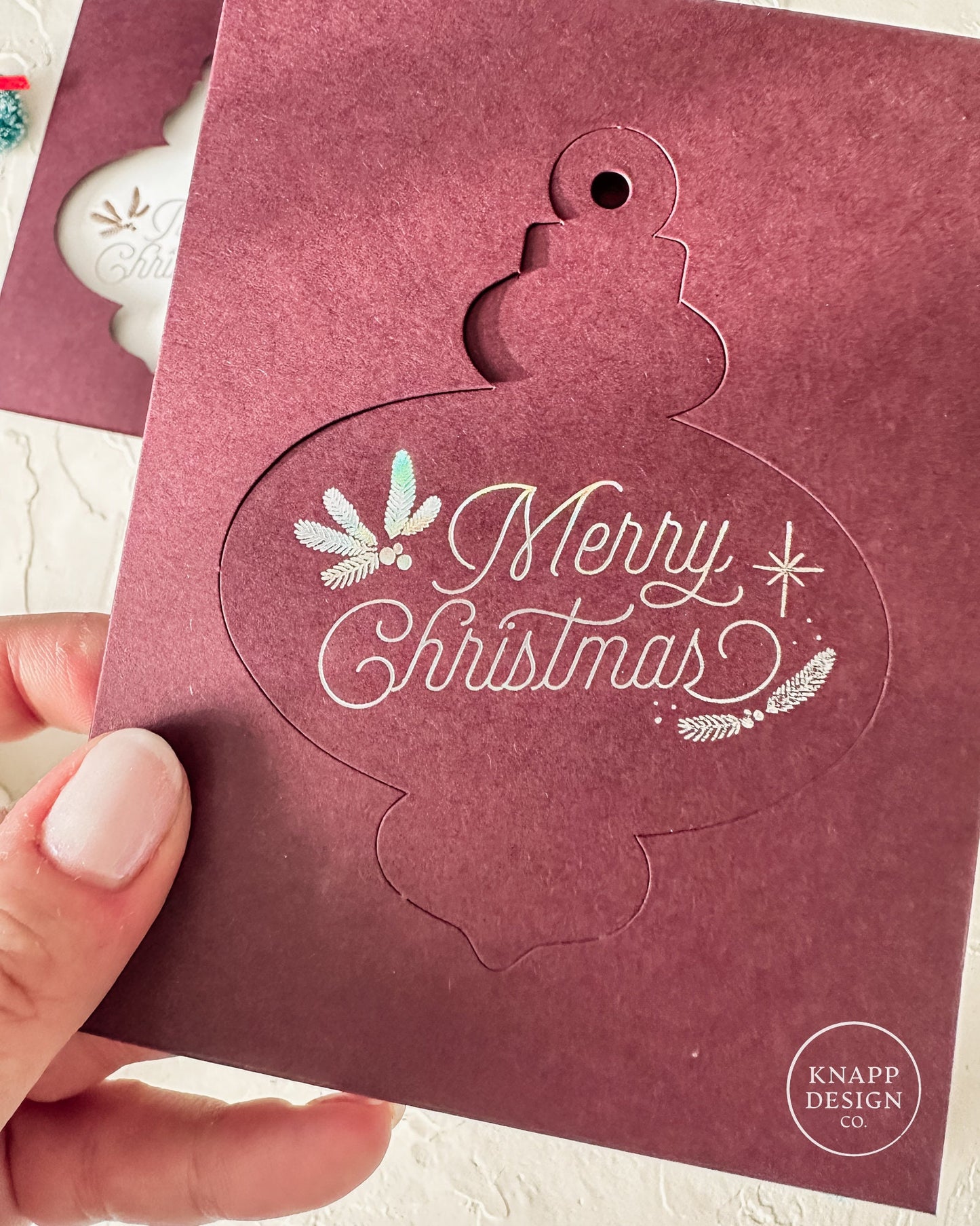 Merry Christmas Ornament Card