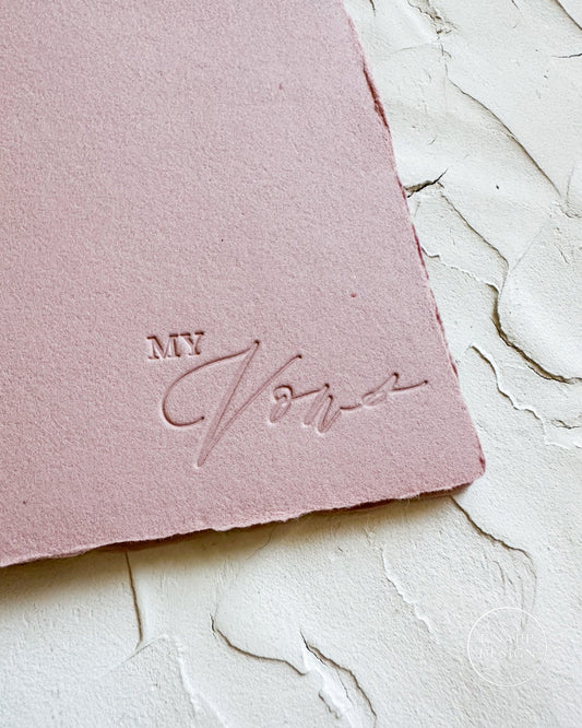 MY Wedding Vow Book • Dusty Pink