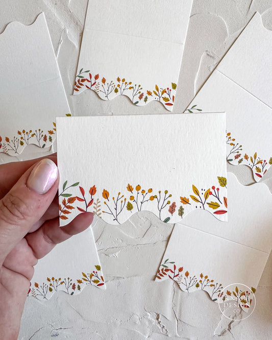 Fall Leaves tented Place Cards