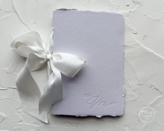 HIS Wedding Vow Book  •  Lilac