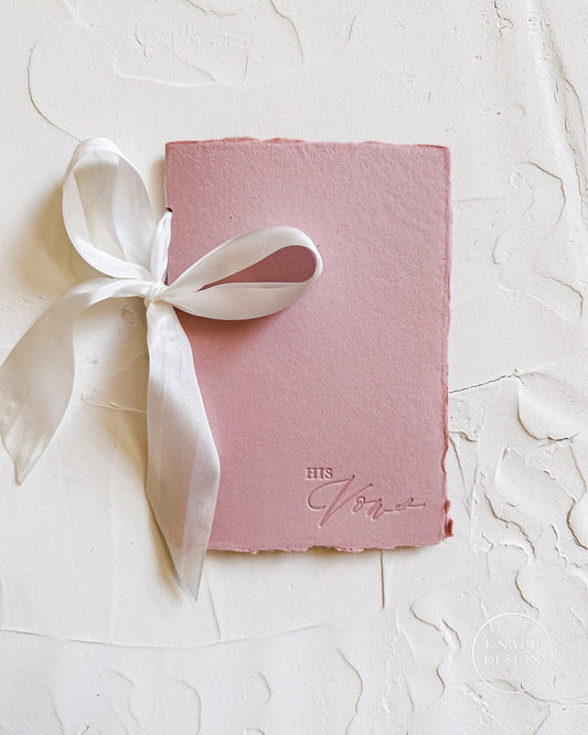 HIS Wedding Vow Book • Dusty Pink