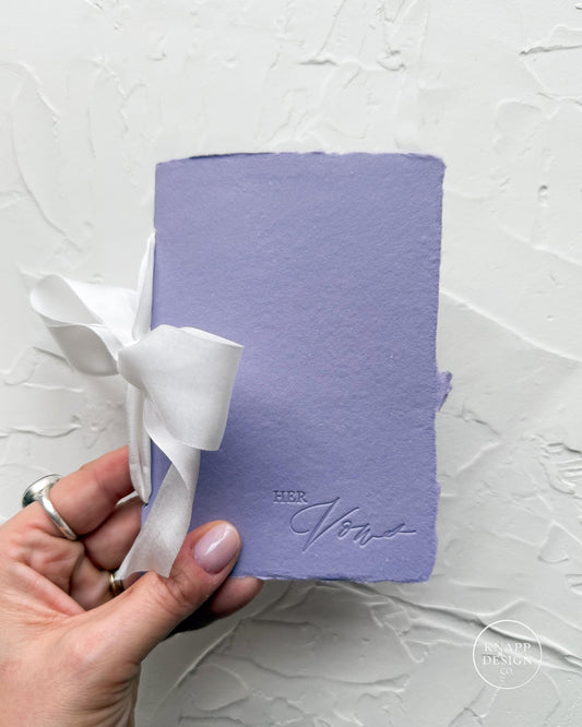 HER Wedding Vow Book  • Lavender