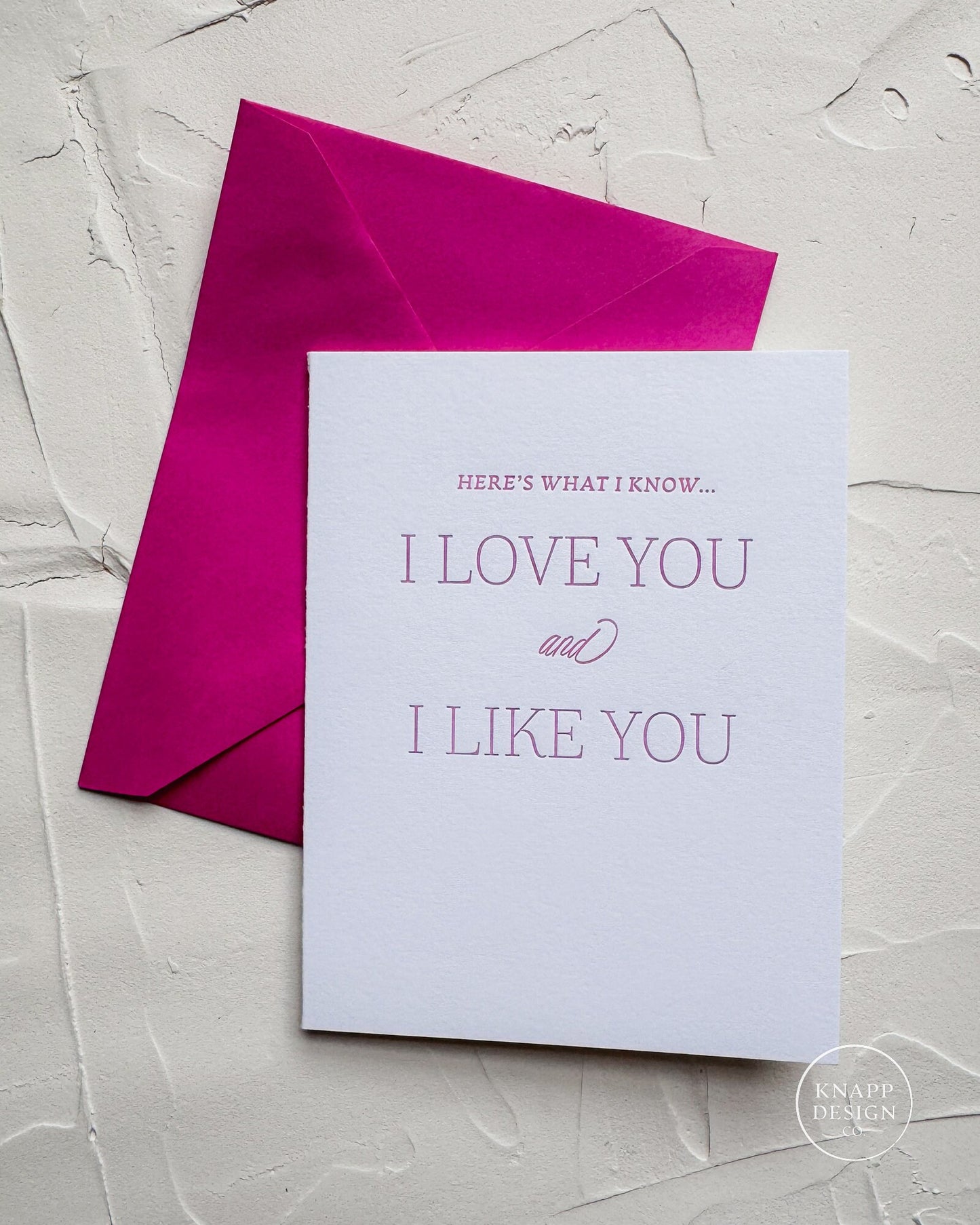 I love you and I like you