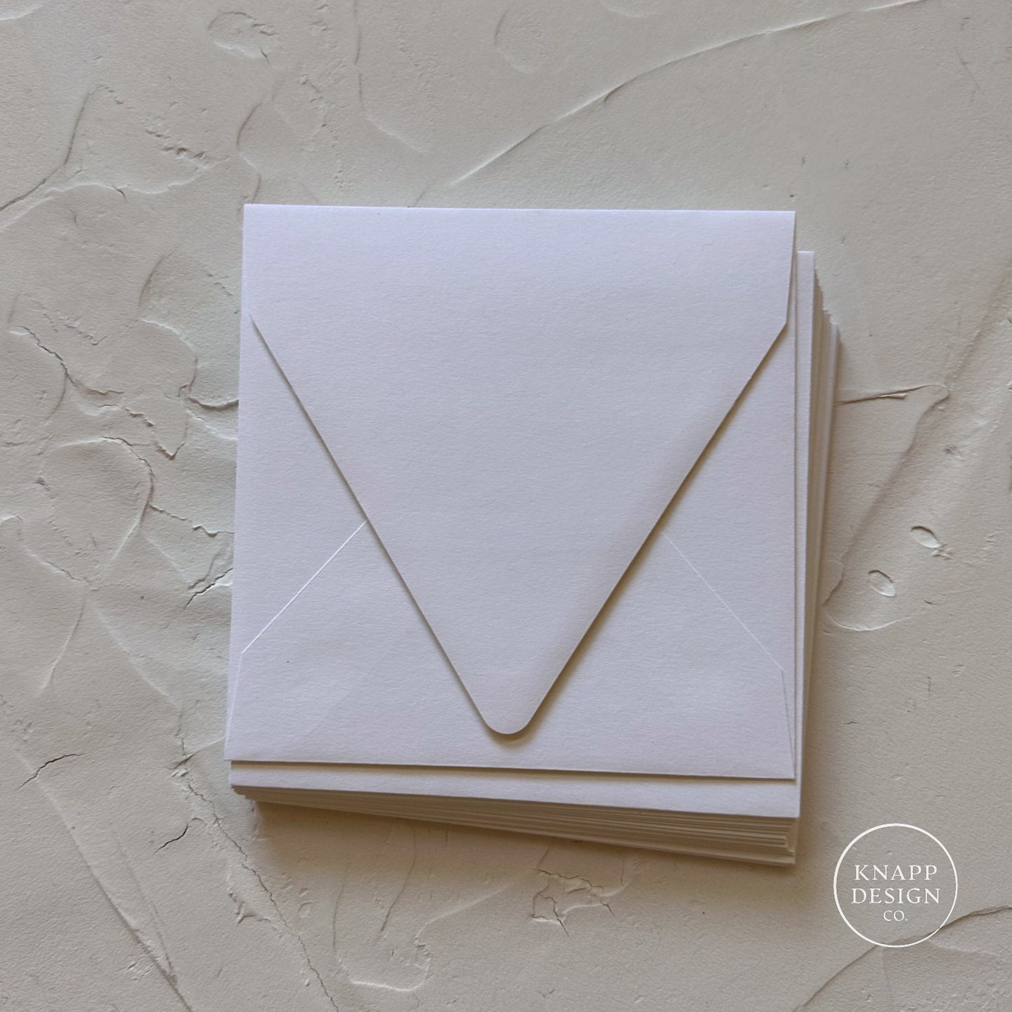 Unknown Mill** White 5x5" Deep Euro-flap envelopes - Pack of 5