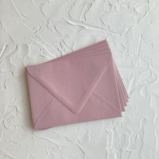 KEAYKOLOUR Old Rose A7 Euro-flap envelopes - Pack of 5