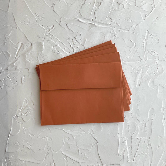 BASIS Dark Orange A7 straight-flap envelopes - Pack of 5