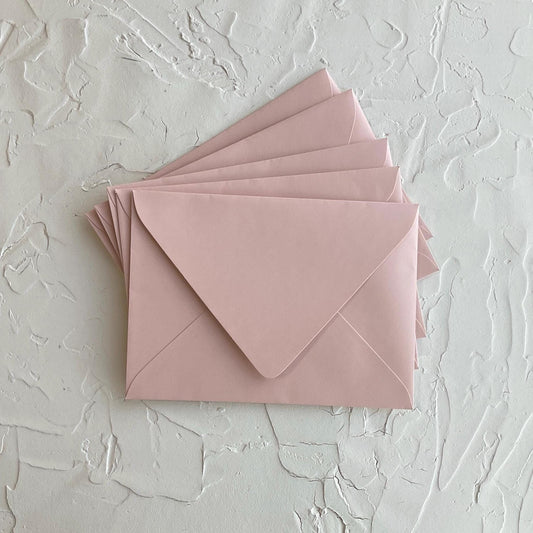 KEAYKOLOUR Old Rose A7 UNGUMMED Euro-flap envelopes - Pack of 5