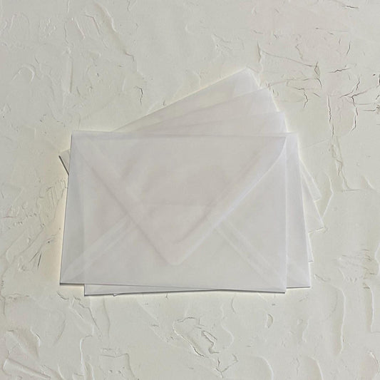 CLEARFOLD Vellum A7 Euro-flap envelopes - Pack of 5