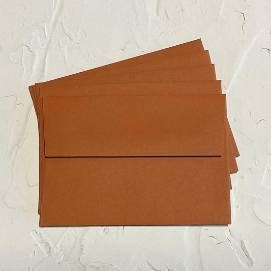 BASIS Dark Orange 4-bar straight-flap envelopes - Pack of 5