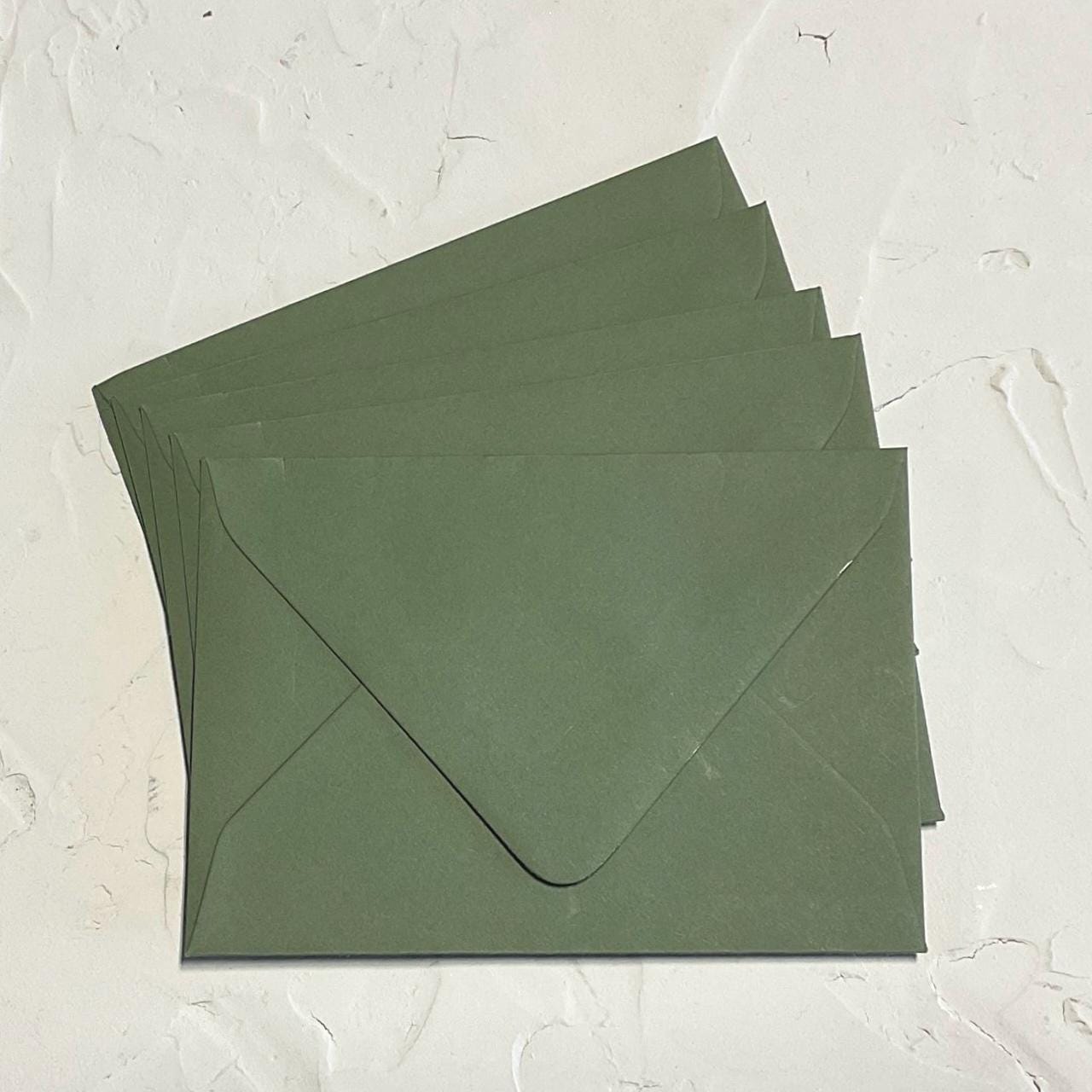 COLORPLAN Mid-Green 4-bar Euro-flap envelopes - Pack of 5