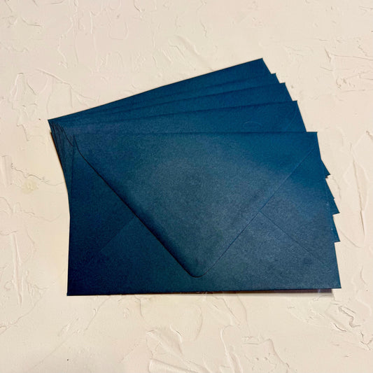 GMUND Dark Teal Blue A9 Euro-flap envelopes - Pack of 5