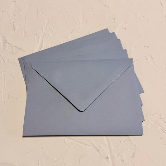 KEAYKOLOUR #32- Steel Blue #7 SOHO Outer Euro-flap envelopes - Pack of 5