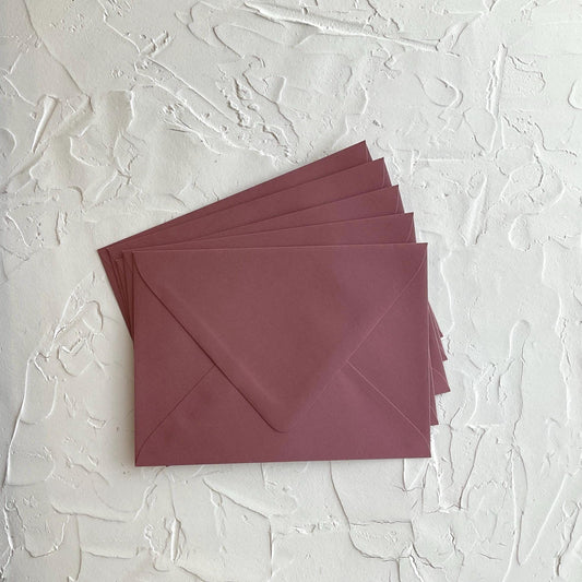 KEAYKOLOUR Rosebud A7 Euro-flap envelopes - Pack of 5