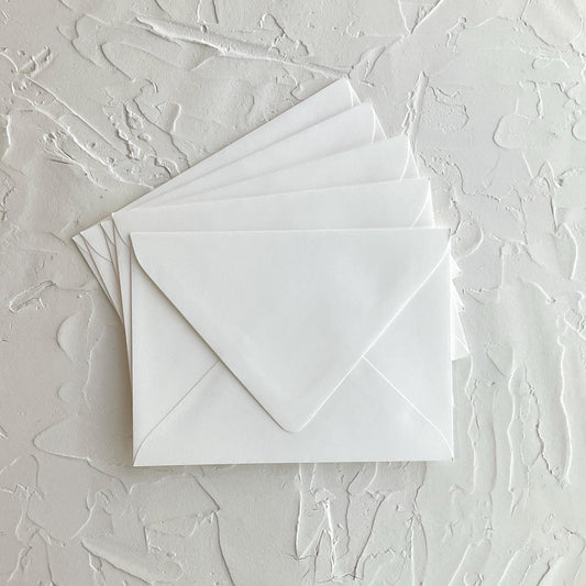 GMUND Wedding White 49 A7.5 UNGUMMED Euro-flap envelopes - Pack of 5