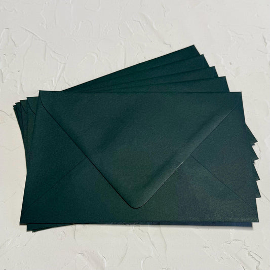 KEAYKOLOUR Holly Green A9 Euro-flap envelopes - Pack of 5