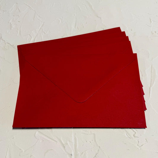 KEAYKOLOUR #04- Guardsman Red A9 Euro-flap envelopes - Pack of 5