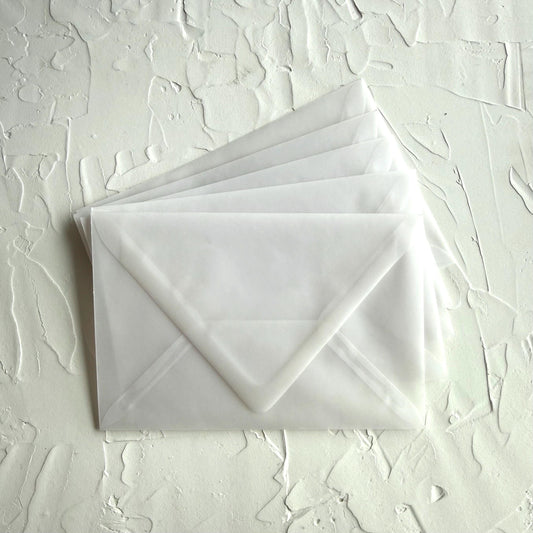 CLEARFOLD Vellum A9 Euro-flap envelopes - Pack of 5